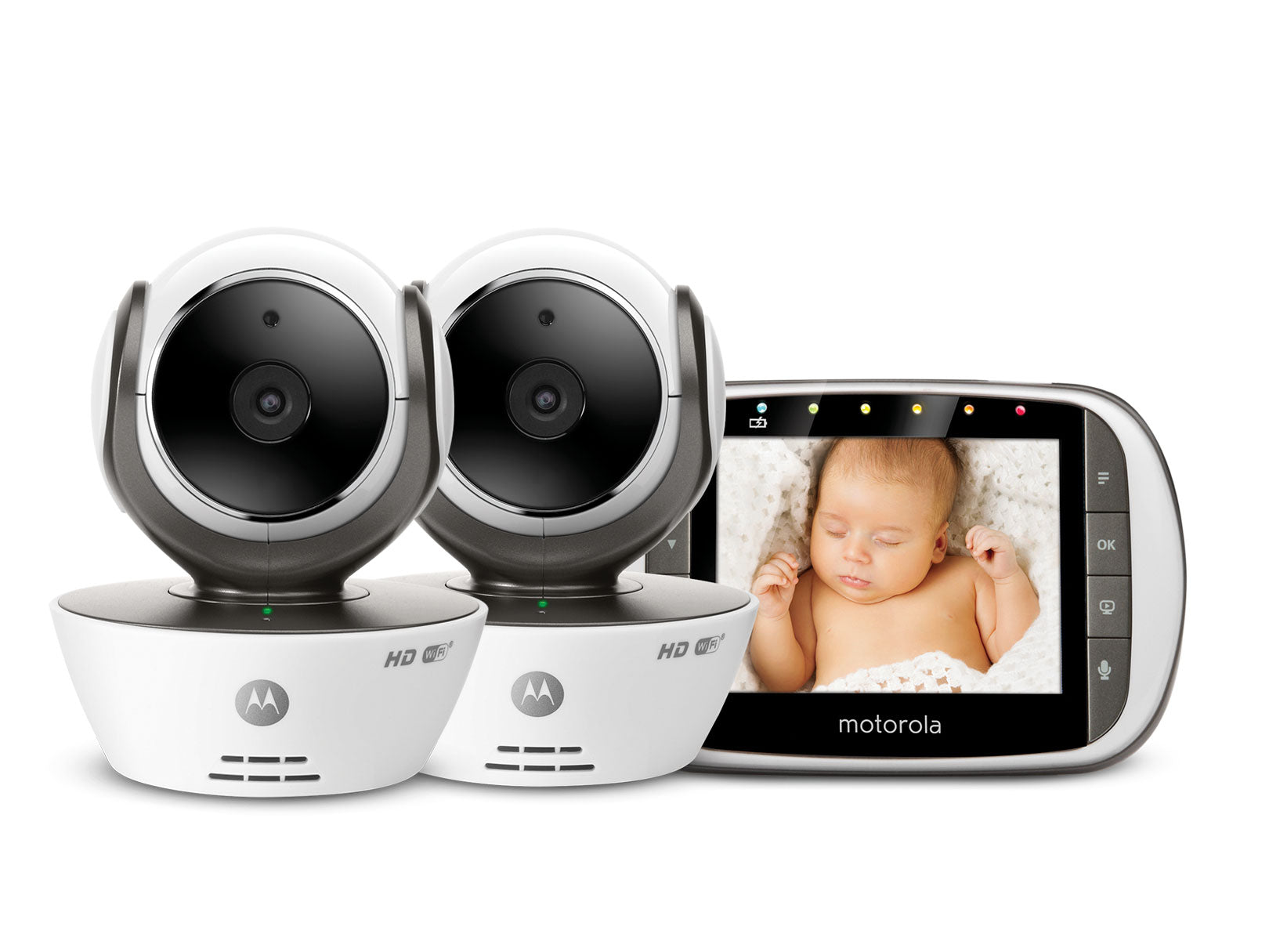 Monitores De Video (2) Wifi Bebe Motorola Mbp 853 Twin